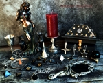 Hexenshop Dark Phönix Pentagramm Kästchen im Antiken USA Salem Box Look